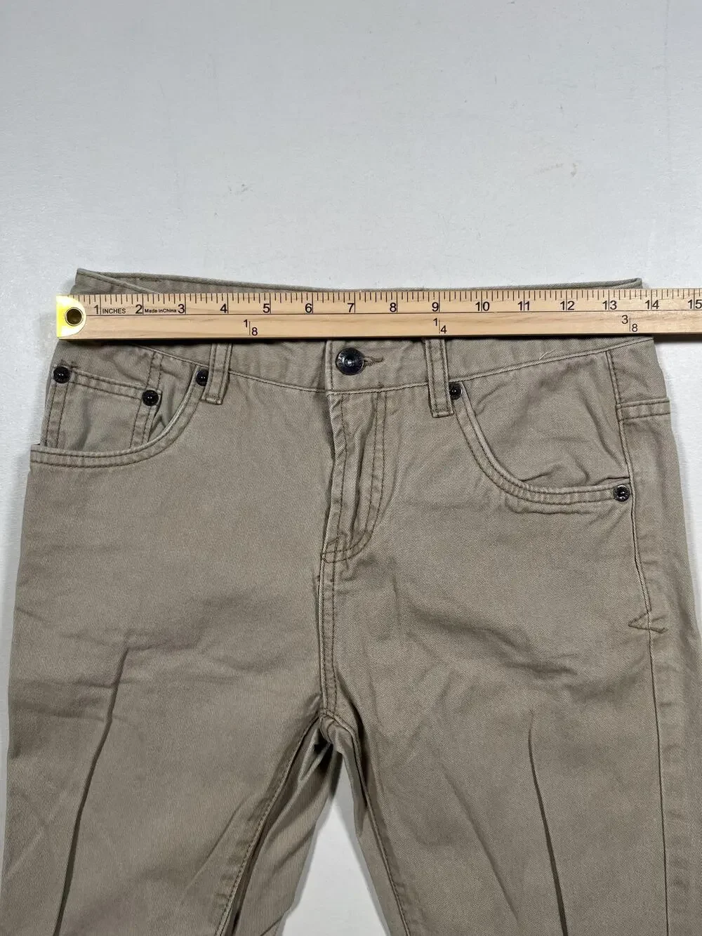 Lucky Brand Chino Pants Boys 14 Beige Khaki Twill Slim Fit Casual School Play